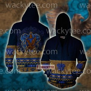 Wise Like A Ravenclaw Harry Potter Wacky Style Zip Up Hoodie