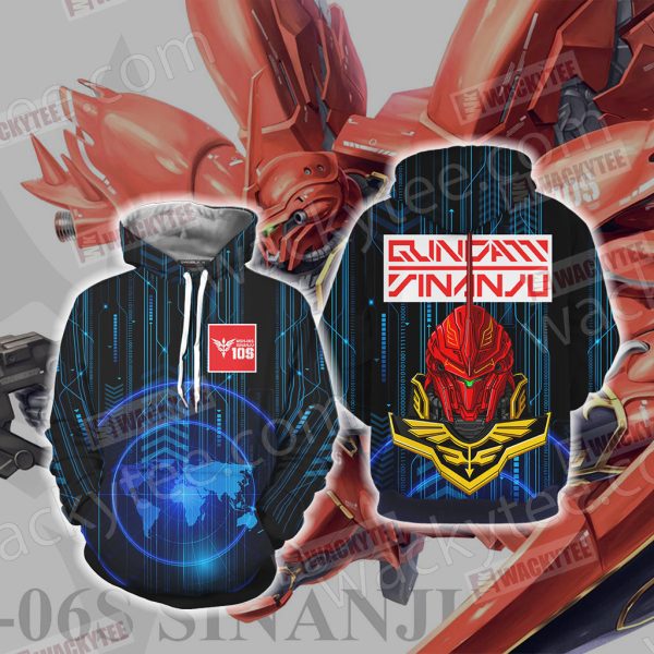 Sinanju Gundam Unisex 3D Hoodie
