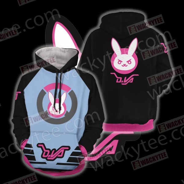 Overwatch - D.Va Symbol Unisex 3D Hoodie