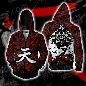 Street Fighter Akuma Zip Up Hoodie