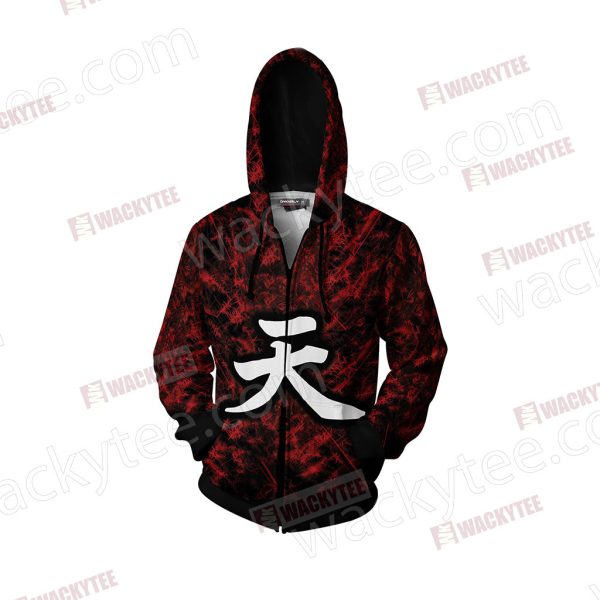 Street Fighter Akuma Zip Up Hoodie