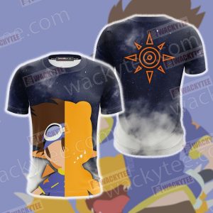 Digimon Yagami Taichi And Agumon Minimalist Unisex 3D T-shirt