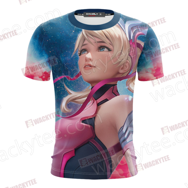 Overwatch Pink Mercy Unisex 3D T-shirt