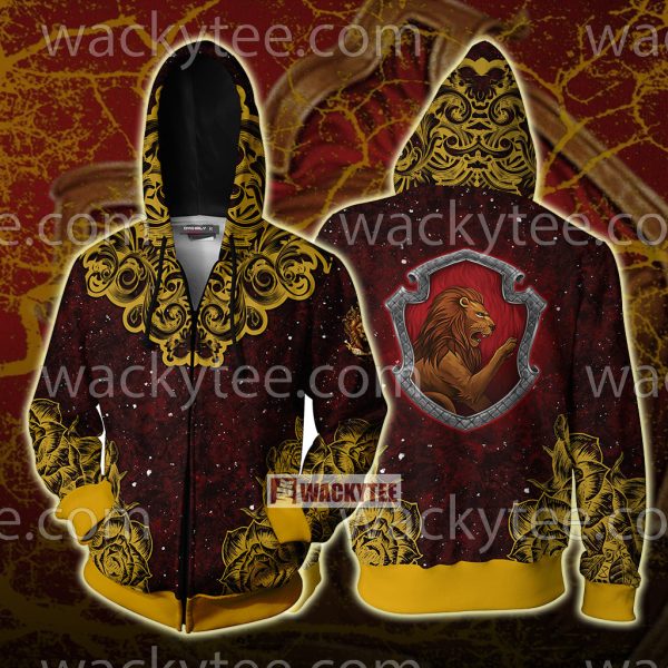 Gryffindor House Hogwarts Harry Potter New Collection Zip Up Hoodie