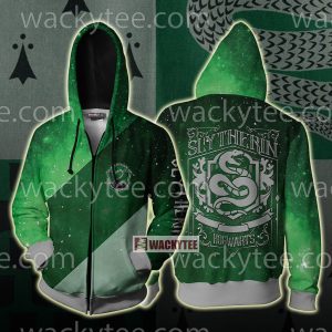 Slytherin House Hogwarts Harry Potter New Zip Up Hoodie