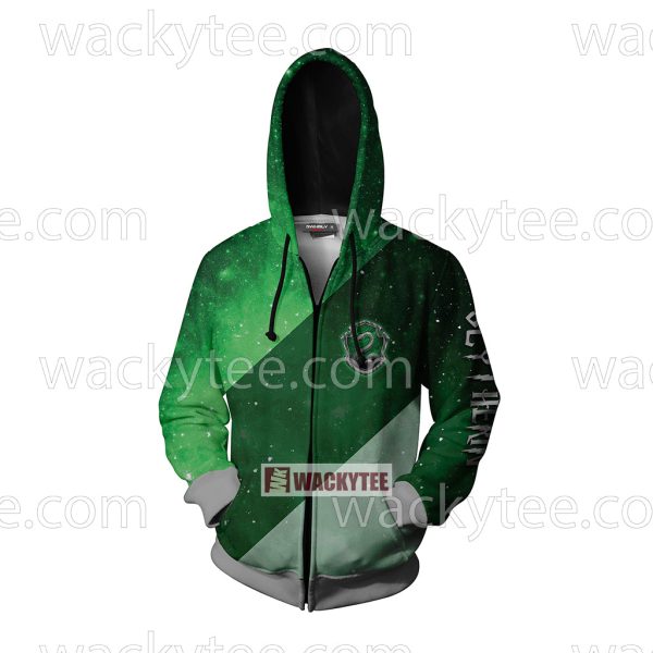 Slytherin House Hogwarts Harry Potter New Zip Up Hoodie