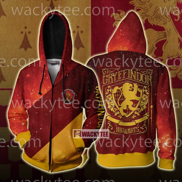 Gryffindor House Hogwarts Harry Potter New Zip Up Hoodie