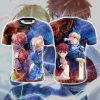 Fate/ Stay Night - Shirou Emiya and Saber Unisex 3D T-shirt