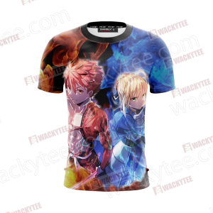 Fate/ Stay Night - Shirou Emiya and Saber Unisex 3D T-shirt