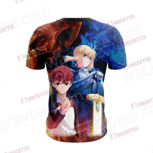 Fate/ Stay Night - Shirou Emiya and Saber Unisex 3D T-shirt