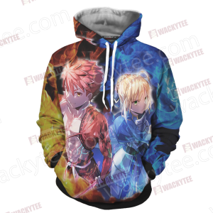 Fate/ Stay Night - Shirou Emiya and Saber 3D Hoodie