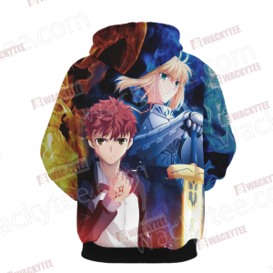 Fate/ Stay Night - Shirou Emiya and Saber 3D Hoodie