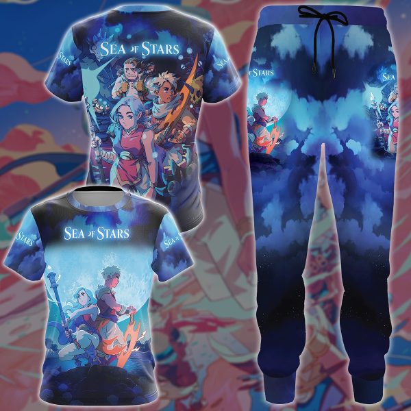 Sea of Stars Video Game 3D All Over Printed T-shirt Tank Top Zip Hoodie Pullover Hoodie Hawaiian Shirt Beach Shorts Joggers