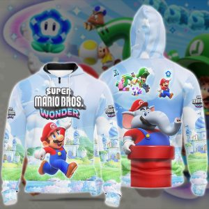 Super Mario Bros. Wonder Video Game All Over Printed T-shirt Tank Top Zip Hoodie Pullover Hoodie Hawaiian Shirt Beach Shorts Joggers Zip Hoodie S 