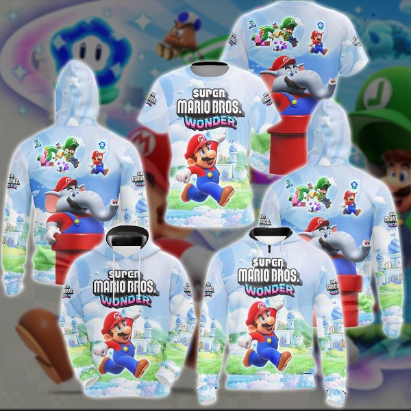 Super Mario Bros. Wonder Video Game All Over Printed T-shirt Tank Top Zip Hoodie Pullover Hoodie Hawaiian Shirt Beach Shorts Joggers