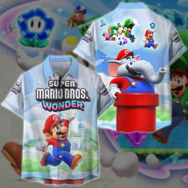 Super Mario Bros. Wonder Video Game All Over Printed T-shirt Tank Top Zip Hoodie Pullover Hoodie Hawaiian Shirt Beach Shorts Joggers Hawaiian Shirt S