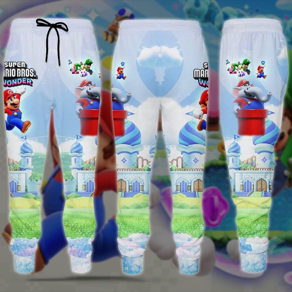 Super Mario Bros. Wonder Video Game All Over Printed T-shirt Tank Top Zip Hoodie Pullover Hoodie Hawaiian Shirt Beach Shorts Joggers Joggers S