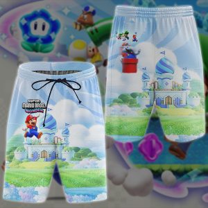 Super Mario Bros. Wonder Video Game All Over Printed T-shirt Tank Top Zip Hoodie Pullover Hoodie Hawaiian Shirt Beach Shorts Joggers Beach Shorts S 