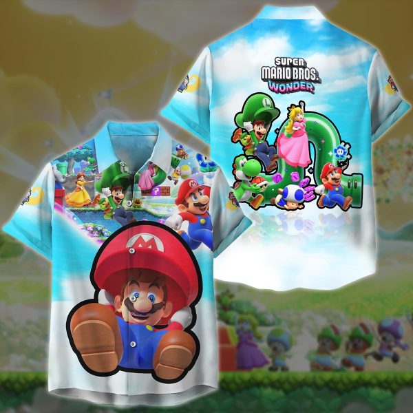 Super Mario Bros. Wonder Video Game All Over Printed T-shirt Tank Top Zip Hoodie Pullover Hoodie Hawaiian Shirt Beach Shorts Joggers Hawaiian Shirt S