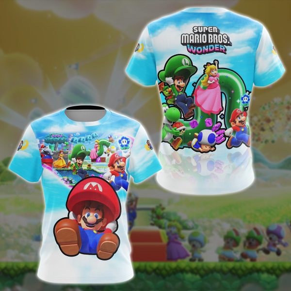 Super Mario Bros. Wonder Video Game All Over Printed T-shirt Tank Top Zip Hoodie Pullover Hoodie Hawaiian Shirt Beach Shorts Joggers