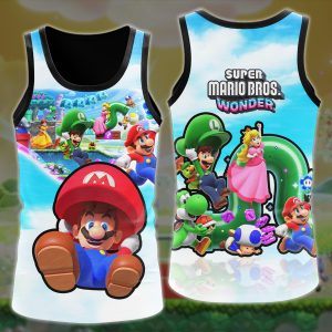 Super Mario Bros. Wonder Video Game All Over Printed T-shirt Tank Top Zip Hoodie Pullover Hoodie Hawaiian Shirt Beach Shorts Joggers Tank Top S 