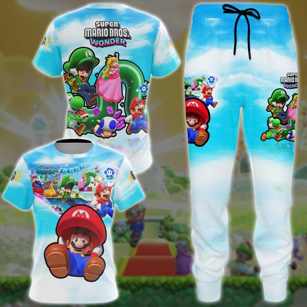 Super Mario Bros. Wonder Video Game All Over Printed T-shirt Tank Top Zip Hoodie Pullover Hoodie Hawaiian Shirt Beach Shorts Joggers