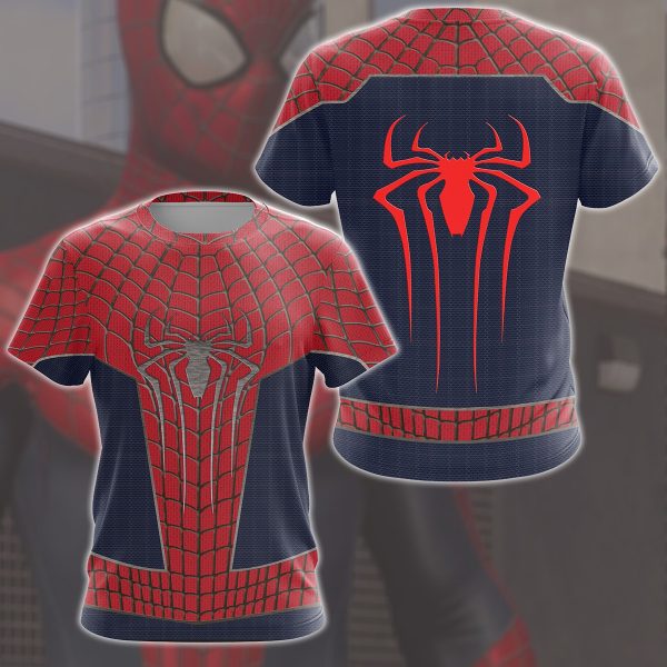 Spider-Man 2 Amazing Suit 2 (Amazing Spider-Man 2 suit) Cosplay Video Game All Over Printed T-shirt Tank Top Zip Hoodie Pullover Hoodie Hawaiian Shirt Beach Shorts Joggers T-shirt S