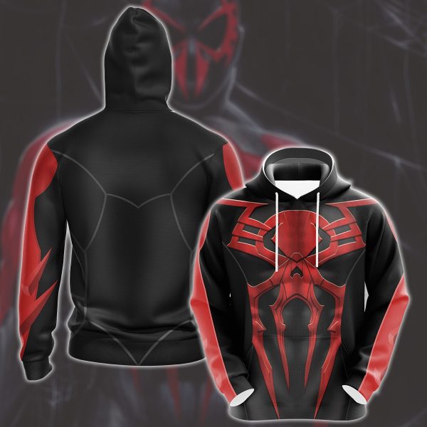 Spider-Man 2099 Black Suit Cosplay Video Game All Over Printed T-shirt Tank Top Zip Hoodie Pullover Hoodie Hawaiian Shirt Beach Shorts Joggers