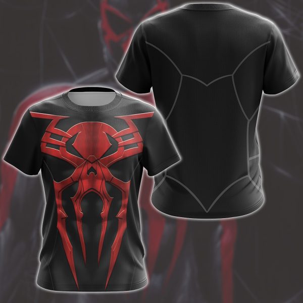 Spider-Man 2099 Black Suit Cosplay Video Game All Over Printed T-shirt Tank Top Zip Hoodie Pullover Hoodie Hawaiian Shirt Beach Shorts Joggers