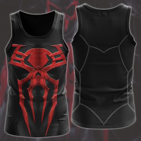 Spider-Man 2099 Black Suit Cosplay Video Game All Over Printed T-shirt Tank Top Zip Hoodie Pullover Hoodie Hawaiian Shirt Beach Shorts Joggers