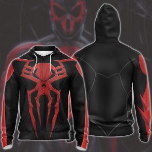 Spider-Man 2099 Black Suit Cosplay Video Game All Over Printed T-shirt Tank Top Zip Hoodie Pullover Hoodie Hawaiian Shirt Beach Shorts Joggers 02 Zip Hoodie S