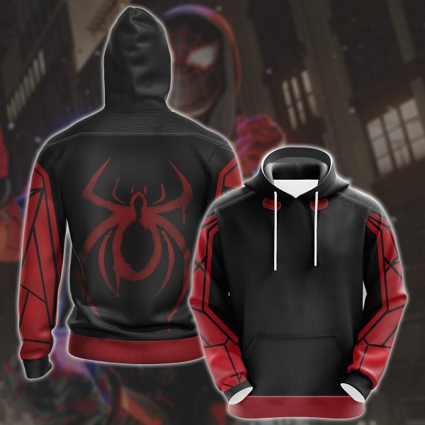 Spider-Man 2 Miles Morales The End Suit Cosplay Video Game All Over Printed T-shirt Tank Top Zip Hoodie Pullover Hoodie Hawaiian Shirt Beach Shorts Joggers Hoodie S