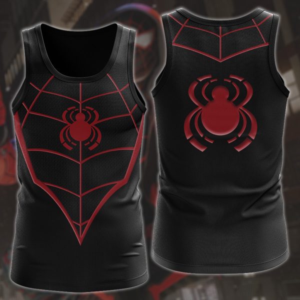 Spider-Man 2 Miles Morales The End Suit Cosplay Video Game All Over Printed T-shirt Tank Top Zip Hoodie Pullover Hoodie Hawaiian Shirt Beach Shorts Joggers Tank Top S