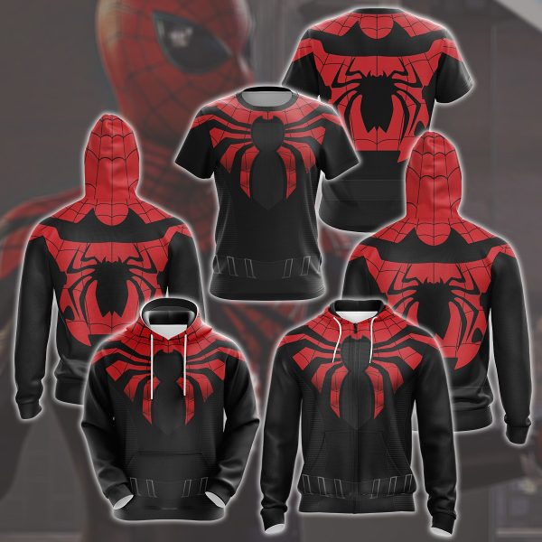 Spider-Man 2 Peter Parker Superior Suit Cosplay Video Game All Over Printed T-shirt Tank Top Zip Hoodie Pullover Hoodie Hawaiian Shirt Beach Shorts Joggers