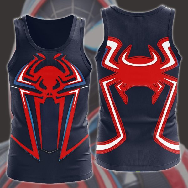 Spider-Man 2 Miles Morales 2099 Suit Cosplay Video Game All Over Printed T-shirt Tank Top Zip Hoodie Pullover Hoodie Hawaiian Shirt Beach Shorts Joggers Tank Top S