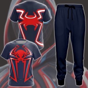 Spider-Man 2 Miles Morales 2099 Suit Cosplay Video Game All Over Printed T-shirt Tank Top Zip Hoodie Pullover Hoodie Hawaiian Shirt Beach Shorts Joggers   