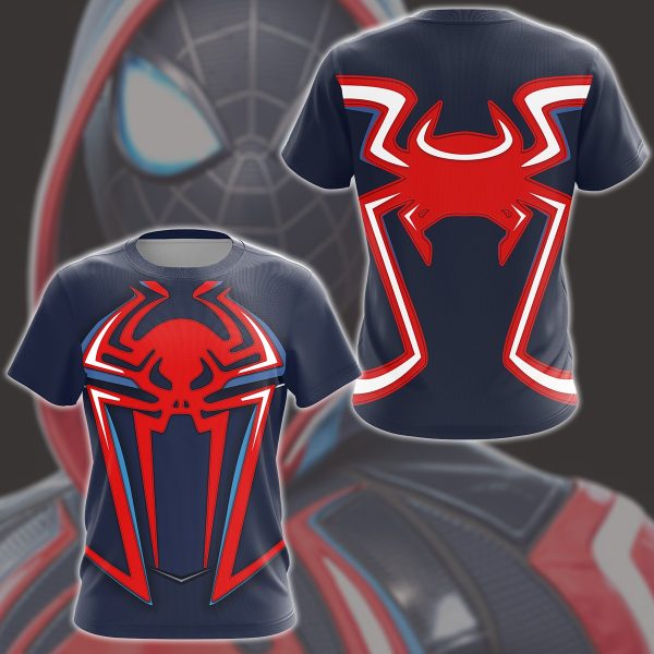 Spider-Man 2 Miles Morales 2099 Suit Cosplay Video Game All Over Printed T-shirt Tank Top Zip Hoodie Pullover Hoodie Hawaiian Shirt Beach Shorts Joggers