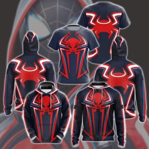 Spider-Man 2 Miles Morales 2099 Suit Cosplay Video Game All Over Printed T-shirt Tank Top Zip Hoodie Pullover Hoodie Hawaiian Shirt Beach Shorts Joggers   