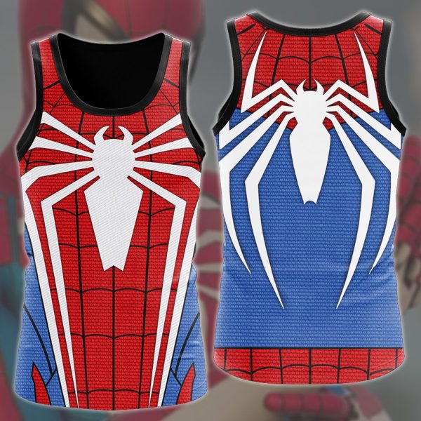 Spider-Man 2 Peter Parker Advanced Suit 2.0 Cosplay Video Game All Over Printed T-shirt Tank Top Zip Hoodie Pullover Hoodie Hawaiian Shirt Beach Shorts Joggers Tank Top S