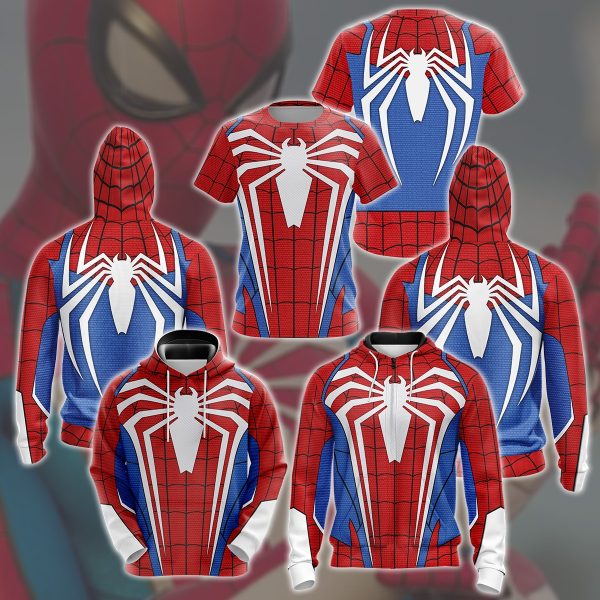 Spider-Man 2 Peter Parker Advanced Suit 2.0 Cosplay Video Game All Over Printed T-shirt Tank Top Zip Hoodie Pullover Hoodie Hawaiian Shirt Beach Shorts Joggers