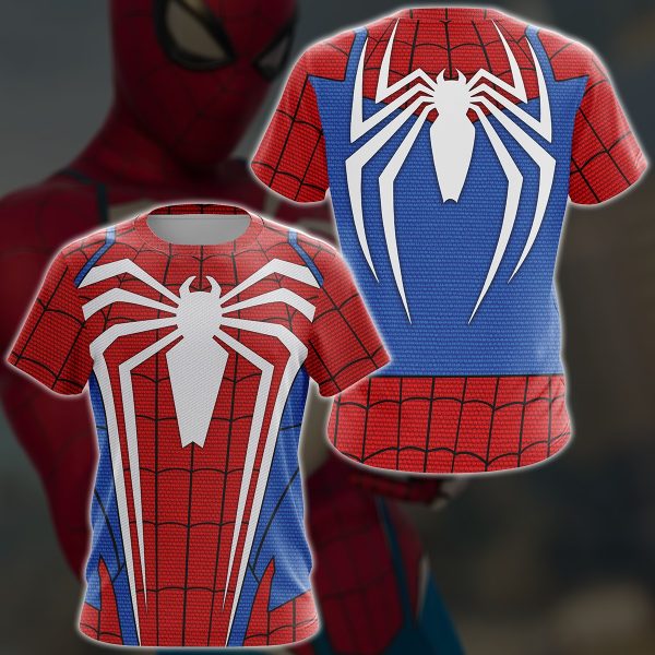 Spider-Man 2 Peter Parker Advanced Suit 2.0 Cosplay Video Game All Over Printed T-shirt Tank Top Zip Hoodie Pullover Hoodie Hawaiian Shirt Beach Shorts Joggers