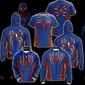 Spider-Man 2 Peter Parker Scarlet III Suit Cosplay Video Game All Over Printed T-shirt Tank Top Zip Hoodie Pullover Hoodie Hawaiian Shirt Beach Shorts Joggers   