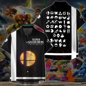 Super Smash Bros. Ultimate Video Game All Over Printed T-shirt Tank Top Zip Hoodie Pullover Hoodie Hawaiian Shirt Beach Shorts Joggers Hawaiian Shirt S 