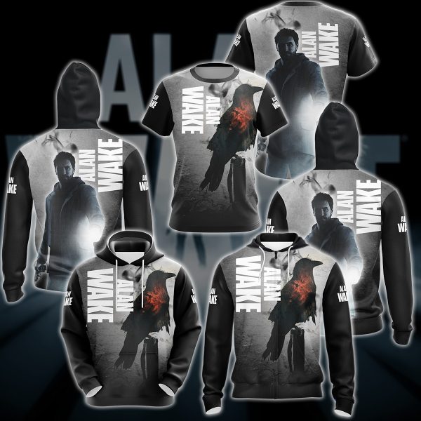 Alan Wake Video Game All Over Printed T-shirt Tank Top Zip Hoodie Pullover Hoodie Hawaiian Shirt Beach Shorts Joggers