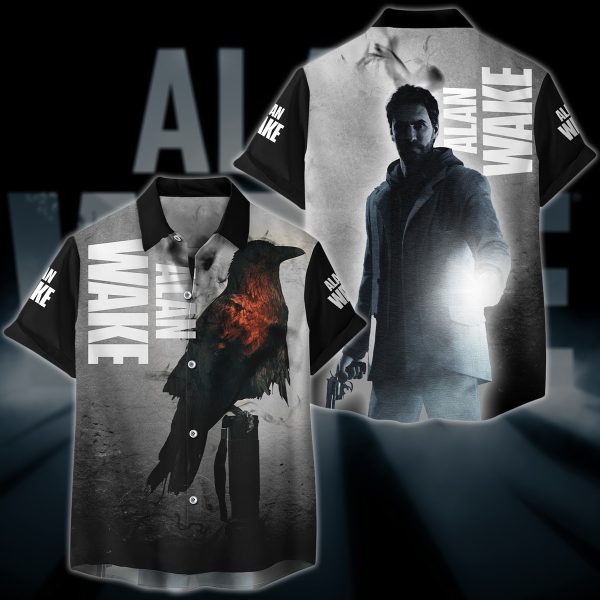 Alan Wake Video Game All Over Printed T-shirt Tank Top Zip Hoodie Pullover Hoodie Hawaiian Shirt Beach Shorts Joggers Hawaiian Shirt S