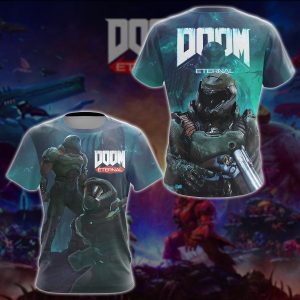 Doom Eternal Video Game All Over Printed T-shirt Tank Top Zip Hoodie Pullover Hoodie Hawaiian Shirt Beach Shorts Joggers   
