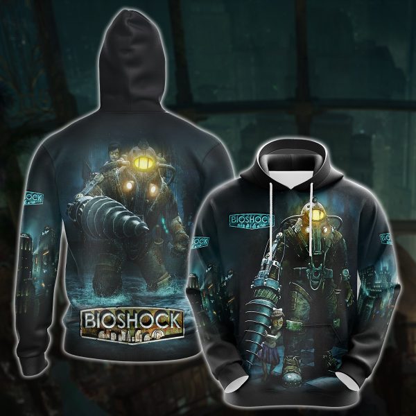 BioShock Video Game All Over Printed T-shirt Tank Top Zip Hoodie Pullover Hoodie Hawaiian Shirt Beach Shorts Joggers Hoodie S