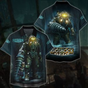 BioShock Video Game All Over Printed T-shirt Tank Top Zip Hoodie Pullover Hoodie Hawaiian Shirt Beach Shorts Joggers Hawaiian Shirt S 