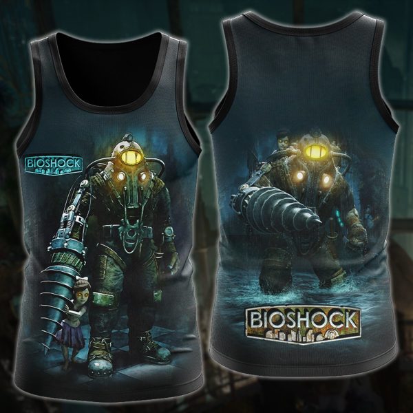 BioShock Video Game All Over Printed T-shirt Tank Top Zip Hoodie Pullover Hoodie Hawaiian Shirt Beach Shorts Joggers Tank Top S