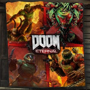 Doom Video Game Quilt Blanket Quilt Set   